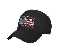 SMAZDFXX Nous Sommes Tous Charlie Kirk Maintenant Casquette de Baseball réglable Unisexe Sandwich Denim Chapeaux