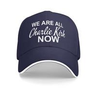 SMAZDFXX Nous Sommes Tous Charlie Kirk Maintenant Sandwich Hats Casquette de Baseball réglable Unisexe Noire