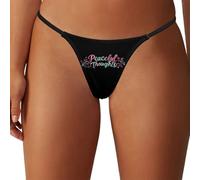 SMAZDFXX Pensées paisibles String pour Femme, Culotte Bikini Taille Basse sans Coutures, Dos en T