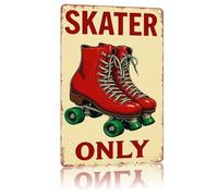 SMAZDFXX Plaque métallique vintage Skate Parking, décoration murale pour chambre, salon, bar, restaurant, etc. 30,5 x 20,3 cm