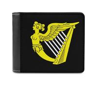 SMAZDFXX Portefeuille en Cuir imprimé Drapeau Maiden Harp pour Homme, avec Deux Volets et Une Poche Avant, pour Carte d'identité, Porte-Monnaie Fin et Pince à Billets