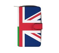 SMAZDFXX Portefeuille Long et Fin à Deux Volets avec Porte-Cartes et Boucle, orné des Drapeaux de l'amitié Union Wales, pour Hommes et Femmes.