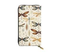 SMAZDFXX Retro Dragonfly Pattern Leather Wallet Personalized Handbag for Women Birthday Anniversary Valentines Gift 4.13 x 7.48 inches
