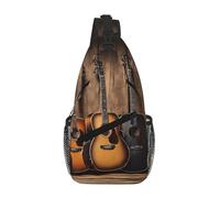 SMAZDFXX Sac à bandoulière imprimé guitare basse, instruments de musique, en diagonale, durable et confortable pour les voyages et l'utilisation quotidienne