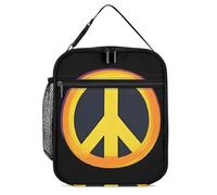 SMAZDFXX Sac à déjeuner isotherme portable avec symbole de paix, fourre-tout réutilisable, pour le travail au bureau