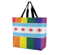 SMAZDFXX Sac à provisions réutilisable Design-20 Drapeau de Porto Rico, léger et de grande capacité, pour femmes et hommes.