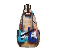 SMAZDFXX Sac bandoulière imprimé guitares colorées, en diagonale, durable et confortable, idéal pour les voyages et un usage quotidien