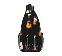 SMAZDFXX Sac bandoulière imprimé guitares en diagonale, durable et confortable pour les voyages et l'utilisation quotidienne
