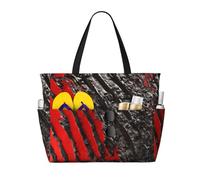 SMAZDFXX Sac cabas Black4 à écailles de dragon pour femme, grande capacité, idéal pour la plage, les voyages et les voyages.