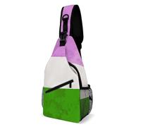 SMAZDFXX Sac de poitrine tendance, petit sac à dos unisexe, sac à bandoulière avec drapeau de la fierté queer pour les voyages et la randonnée