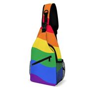 SMAZDFXX Sac de poitrine tendance, petit sac à dos unisexe, sac à bandoulière pour voyage et randonnée, pour les personnes LGBTQ+, lesbiennes, gays, bisexuelles, transgenres et queer