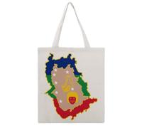 SMAZDFXX Sac fourre-tout en toile imprimée avec le drapeau de l'Amazonas vénézuélien, réutilisable, pour faire les courses, 38 x 40 cm