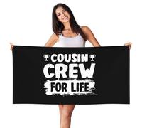 SMAZDFXX Serviette de Plage à séchage Rapide Cousin Crew for Life pour Piscine, Sport, Camping, Gym, Yoga, Vacances, Femmes et Hommes