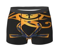 SMAZDFXX sous-vêtements pour Hommes, Motif œil égyptien doré Ankh, Égypte - Boxer élastique pour Hommes