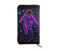 SMAZDFXX Space Astronaut Outer Space Chemical Formula Art Leather Wallet Personalized Handbag for Women Birthday Anniversary Valentines Gift 4.13 x 7.48 inches