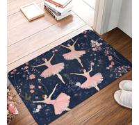 SMAZDFXX Tapis de Sol Ballerine, Motif Danseuse, Mignon et antidérapant, idéal pour la Cuisine, Le Salon, la Chambre d'enfant, la crèche, la décoration intérieure et comme Cadeau (40 x 60 cm).