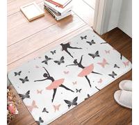 SMAZDFXX Tapis de Sol Ballerine, Motif Danseuse, Mignon et antidérapant, idéal pour la Cuisine, Le Salon, la Chambre d'enfant, la crèche, la décoration intérieure et comme Cadeau (40 x 60 cm).