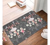 SMAZDFXX Tapis de Sol Ballerine, Motif Danseuse, Mignon et antidérapant, idéal pour la Cuisine, Le Salon, la Chambre d'enfant, la crèche, la décoration intérieure et comme Cadeau (40 x 60 cm).