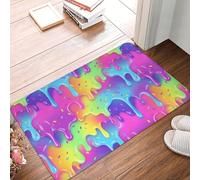 SMAZDFXX Tapis de Sol coloré néon à Motif de Gouttes de Glace, antidérapant, idéal pour la Cuisine, Le Salon, la Chambre d'enfant, la Chambre de bébé, la décoration intérieure, 40 x 60 cm