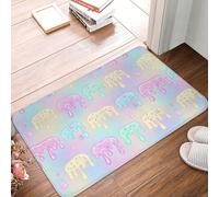 SMAZDFXX Tapis de Sol coloré néon à Motif de Gouttes de Glace, antidérapant, idéal pour la Cuisine, Le Salon, la Chambre d'enfant, la Chambre de bébé, la décoration intérieure, 40 x 60 cm
