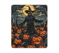 SMAZDFXX Tapis de Souris Citrouille sorcière d'halloween, Lavable, Base en Caoutchouc antidérapante, idéal pour Les Jeux vidéo et la Maison
