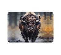 SMAZDFXX Tapis d'entrée imprimé Bison d'Amérique du Nord, Tapis de Bienvenue, Convient à Une Utilisation intérieure et extérieure, Facile à Nettoyer