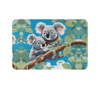 SMAZDFXX Tapis d'entrée imprimé de Deux adorables Koalas, idéal pour l'intérieur et l'extérieur, Facile à Nettoyer.
