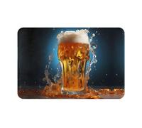 SMAZDFXX Tapis d'entrée imprimé Mousse de bière, Tapis de Bienvenue, Convient à Une Utilisation intérieure et extérieure, Facile à Nettoyer