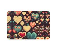 SMAZDFXX Tapis d'entrée imprimés de Fleurs « Heart Crush », Tapis d'extérieur, adaptés aux Cuisines, salles de Bains, décoration intérieure et extérieure.