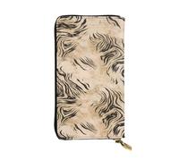 SMAZDFXX Tiger Stripe Pattern Leather Wallet Personalized Handbag for Women Birthday Anniversary Valentines Gift 4.13 x 7.48 inches