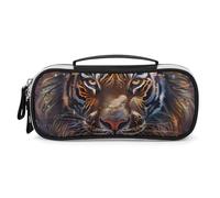 SMAZDFXX Trousse de Maquillage Galaxy Tiger Head, Grande capacité, Trousse à Crayons Portable avec séparateur et poignée