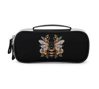SMAZDFXX Trousse de Maquillage Queen Bee Flowers, Grande capacité, Trousse à Crayons Portable avec séparateur et poignée