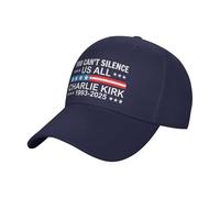 SMAZDFXX Vous ne Pouvez Pas Nous Faire taire Tous, Je suis Charlie Kirk Casquette de Baseball réglable Unisexe Sandwich Denim Chapeaux