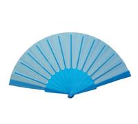 Smbcgdm Fan Decor Éventail pliable réutilisable Bleu ciel