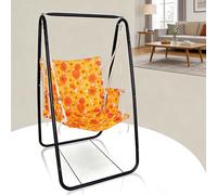 Smbcgdm Support de Chaise hamac en Forme de A Support de Chaise hamac Support de Chaise hamac à Forte Charge en Forme de A Support en métal pour siège pivotant pour Porche Noir