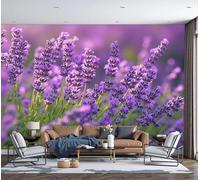 SMBHIAON Papier Peint Panoramique 3d Champs De Lavande 400×280 CM, Revêtement Décoration Murale Salon Paysage Pastoral,Décoration XXL Murale Non Tissé Chambre TV mur