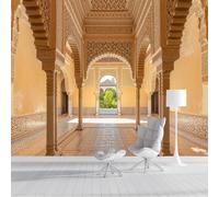 SMBHIAON Papier Peint Panoramique Architecture Géométrique, Papier Peint Mural Photo Style Mauresque Arabe, Tapisserie Panoramique Salon, Décoration Murale Chambre, 450×315 CM