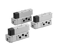 SMC 5/3 Voies Plaque De Base Électrovanne Pneumatique Filetage Rc - VQC4301R-51