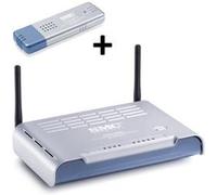 SMC Barricade N SMCWBR14S-N2 - Routeur sans fil - commutateur 4 ports - 802.11b/g/n (draft 2.0) - 2,4 Ghz - avec SMC EZ Connect N 802.11n Wireless USB2.0 Adapter SMCWUSBS-N2