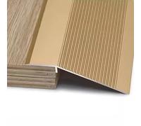 SMCMGECEUZ 0.9m Bande De Transition De Plancher Bande De Transition De Seuil En Aluminium, Pour Carrelage/parquet/stratifié Compensation De Hauteur(Local tyrant gold)