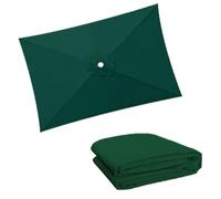 SMCMGECEUZ 300x200cm Auvent De Remplacement pour Parasol, Auvent De Rechange pour Parasol 6 Baleines Housse De Rechange pour Parasol Rectangulaire(Dark Green)