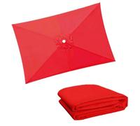 SMCMGECEUZ 300x200cm Auvent De Remplacement pour Parasol, Auvent De Rechange pour Parasol 6 Baleines Housse De Rechange pour Parasol Rectangulaire(Red)