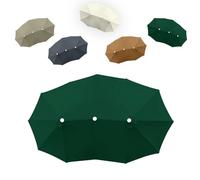 SMCMGECEUZ 460x270cm Toile De Rechange pour Parasol Double 12 Baleines Auvent De Rechange pour Parasol De Jardin Auvent De Remplacement pour Parasol Double(Dark Green)