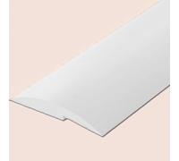 SMCMGECEUZ Bande De Seuil De Porte, Bande De Transition, Profilé De Transition Auto-adhésive PVC,Pour Pente De Seuil Inférieure À 0.2 Pouces Sol - Couleur Café(White,1-1/5in/3cm)
