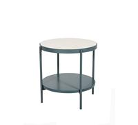 SMD Design Table d'appoint Lene gris. bas. placage de hêtre pigmenté blanc