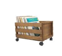 SMD Entertainment Boîte pour disques vinyles rétro - Bois foncé