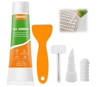 Smdrafy Joint Carrelage, Colle carrelage et joint en pâte, Silicone Blanc Salle de Bain, Enduit de Rebouchage et Rénovation Spécial Cuisine et Salle de Bains,Spécial pièces humides,150g
