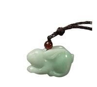 SMDSAZ Collier avec pendentif signe du zodiaque chinois émeraude naturelle sculpté à la main pour homme et femme, Tiger, Gemme, Jade