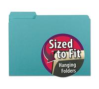 Smead 10235 Lot de 100 classeurs à levier 1/3 onglets Aqua