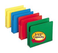 Smead 3 1/2" Expansion Drop Front File Pockets Letter Assorted Plastique dossier